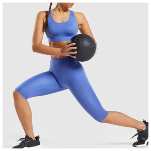 Womens <b>Blue</b> Mesh Panels Sports <b>Bra</b> Yoga Running Fitness Workout Cropped Top Breathable Active wear Training Exercise Wear - Product Image 3
