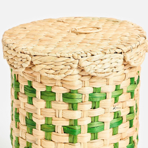 Eco-Friendly Water Hyacinth Rattan Animal Shape <b>Storage</b> <b>Basket</b> Lid Blue Decorative Natural <b>Toy</b> <b>Storage</b> Organizer for Bathroom - Product Image 4
