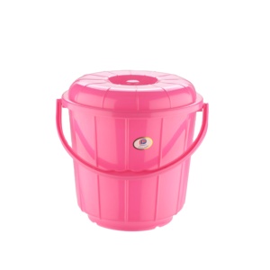 Cubo de agua de plástico de 13 litros de alta calidad con tapa de mango duradero Precio al por mayor para limpieza - Product Image 2