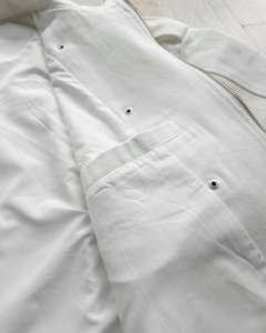 <b>White</b> PU Faux Leather Motorcycle <b>Jacket</b> Zipper Closure Solid Pattern Regular Fit for Spring Autumn - Product Image 2