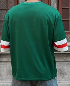 Maillot de football américain OEM pour homme, manches longues, col rond, maille, 240 GSM, polyester, coupe oversize, épaules tombantes, style streetwear - Product Image 3