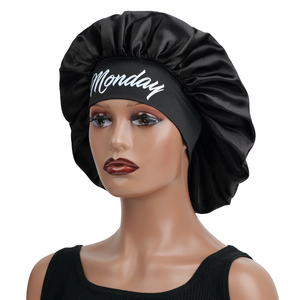 1 bonnet de nuit en soie 100% doux et respirant pour la protection des cheveux - Unisexe, simple couche, torsadé, décontracté - Product Image 1