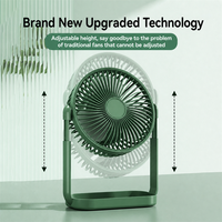 Nouveau ventilateur de bureau USB, mini ventilateur portable rechargeable, ventilateur électrique silencieux pour dortoir d'étudiant