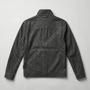 แจ็คเก็ตยีนส์พรีเมียมแบบยูนิเซ็กส์ สไตล์คลาสสิค ทรัคเกอร์ 100% ผ้าฝ้าย ล้างแบบวินเทจ สตรีทแวร์ เสื้อคลุมด้านนอก รับทำโลโก้ตามสั่ง ขายส่ง OEM - Product Image 3