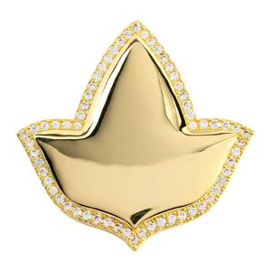 Broche en forme de feuille de lierre en cristal doré avec bordure en strass étincelant, accessoire de bijoux décoratif élégant pour femmes et filles - Product Image 1