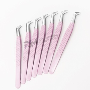 Pinzas para Pestañas RMI Color Rosa Bebé, Acero Inoxidable, Punta de 90 Grados, Punta de Precisión Suave, 10 mm de Longitud, Antimagnéticas - Product Image 4