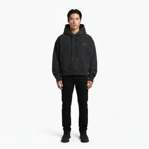 Sudadera con Capucha de Felpa Francesa de 480 g/m² para Hombre, Estilo Urbano Minimalista, Doble Capa, Corte Cuadrado, con Cierre, Hecha a Medida para Tallas Grandes - Product Image 1