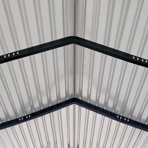TMG MSC1220 12FT X 20FT Single Style Simple Metal Carport <b>Canopy</b> Aluminum <b>Roof</b> with 8FT Open Sidewalls - Product Image 4