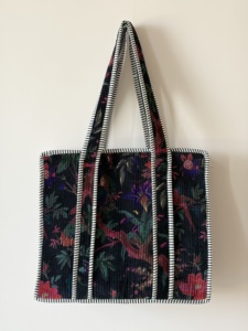 Sac fourre-tout en velours de haute qualité, nouvelle collection été, grand sac de shopping matelassé pour femme, style vintage, doublure en coton, fermeture éclair - Product Image 2