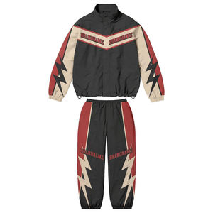 Ensemble de veste de sport pour homme, coupe-vent vintage imperméable à fermeture éclair, impression par sublimation personnalisée, streetwear - Product Image 1