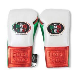 No Boxing No Life Gants de boxe à lacets style mexicain en cuir pour entraînement, pour adulte, à doigts complets, respirants, personnalisables, Winning Boxing - Product Image 2