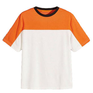 เสื้อยืดคอตตอนคัลเลอร์บล็อกพรีเมียมขายส่ง เสื้อโอเวอร์ไซส์สตรีทแวร์ผู้ชาย รับทำโลโก้ แบรนด์ส่วนตัว ผู้ผลิตเสื้อผ้าขายส่ง - Product Image 3