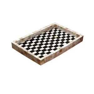 Bandeja de servir con incrustaciones de nácar, diseño de primera calidad, bandeja de MDF, bandejas decorativas, bandeja de resina a precio de mayoreo. - Product Image 6