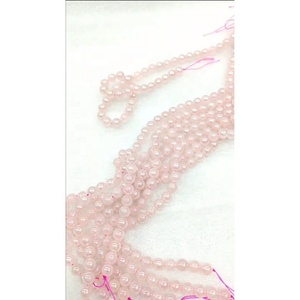 Venta al por Mayor de Gemas Naturales de Cuarzo Rosa Aura de 8 mm, Figuras para Joyería, Artesanía Hecha a Mano, Decoración del Hogar, Navidad - Product Image 2