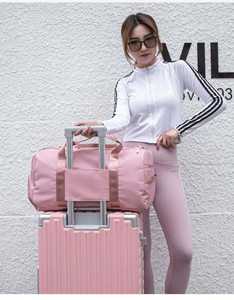 Sac de sport unisexe NESTA SPORTS en cuir PU imperméable, sac fourre-tout noir pour le bureau, bagage de voyage grande capacité, sac de week-end à main - Product Image 6