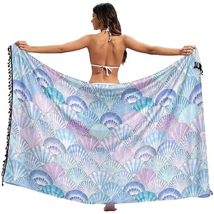 Soft Breathable Swim Cover Up Elegant Summer Beachwear Sarongs for Ladies New Arrival Women <b>Beach</b> Sarong <b>Wrap</b> Skirt - Product Image 1