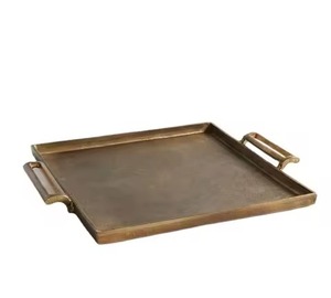 Plateau à chocolat en métal robuste, plateau de service en acier inoxydable pour desserts, plateau de présentation de bonbons, plateau de table à manger - Product Image 2