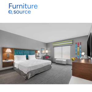 Juegos de Dormitorio de Hotel Hampton Inn Duraderos y Resistentes de MDF Ecológico, Otomana de Lino Apilable, Fabricación OEM ODM en Vietnam, Muebles Modernos - Product Image 2