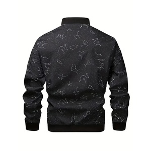 <b>Mens</b> Casual <b>Thin</b> Bomber <b>Jacket</b> High Quality Winter Warm Windproof Street Style Fashionable Outerwear Breathable Unisex High - Product Image 2