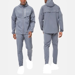 Ensemble coupe-vent en nylon hautement personnalisable unisexe avec fermeture éclair, blocs de couleur, capuche, toutes tailles, imperméable, imprimé, pour le printemps et le travail - Product Image 1