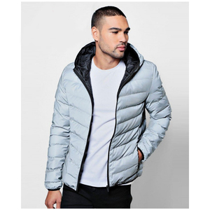 Wholesale 100% Polyester Winter <b>Jacket</b> for Men Custom Logo Zip-Up Hood Puffer with Warm <b>Thick</b> Windproof Feature OEM Outdoor Hat - Product Image 4