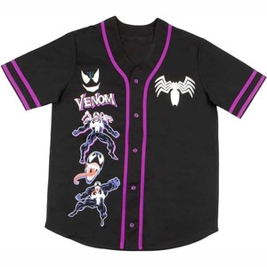 Camiseta de béisbol estilo hip hop - Camisa de malla informal estilo streetwear - Prenda deportiva transpirable con botones para hombre - Product Image 1