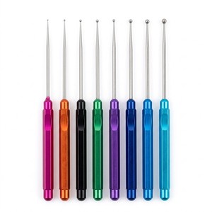 SHAHZIK INTERNATIONAL Ensemble de curettes cervicales en acier allemand avec poignées colorées, instruments chirurgicaux orthopédiques professionnels pour la colonne vertébrale, certifiés CE - Product Image 5