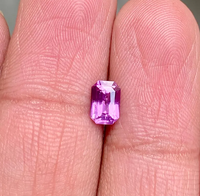 Pierre précieuse rose naturelle taille émeraude, pierre brute pour la création de bijoux, facettée octogonale, design de bijoux haut de gamme