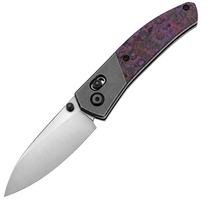 Cuchillos Plegables Versátiles con Empuñadura con Patrón Morado, Rojo y Negro y Hoja Satinada para Uso Diario, Actividades al Aire Libre y Colección - Product Image 1