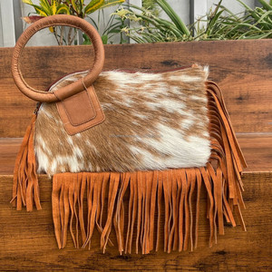 Recién llegado, productos de gran venta, moda de lujo para mujer, bolso de mano de cuero de vaca, bolso de mano con flecos de cuero genuino, bolsos de mano - Product Image 5