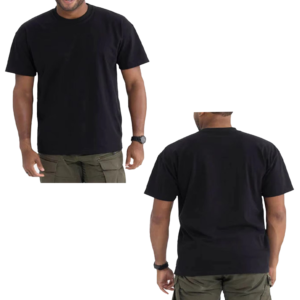 Men Premium 100% Cotton Knitted T-Shirt Casual Summer Half Sleeve Neck Soft Breathable Lightweight Comfortable Stylish Gym - Product Image 5