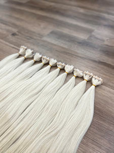 Super vente Extensions de cheveux en kératine blonde 613 de haute qualité Ondulation naturelle 100% cheveux vierges vietnamiens - Product Image 6