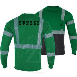 Camisa de Seguridad Reflectante de Alta Visibilidad, Clase 1 ANSI, Amarilla, Transpirable, Resistente al Fuego, con Luces LED Intermitentes, Impermeable, Manga Larga - Product Image 1