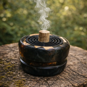 Wholesale Customized Wooden Incense <b>Burner</b> Hot Selling Craftsy Home Religious Use Polished Charcoal Material with Scented Resin - Product Image 1