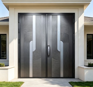 Modern-style double door; durable thanks to a rust-resistant powder coating; suitable for outdoor installation; easy to install - Product Image 2