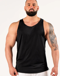 Camisetas sin Mangas Personalizadas de Alta Calidad para Hombre, Mezcla de Poliéster/Algodón, Transpirables, Cómodas, de Color Sólido, Estilo Urbano, 180g - Product Image 5