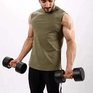 Débardeur de sport pour homme 100 % coton, respirant, pour musculation et fitness, sans manches, décontracté, haute qualité, vente en gros - Product Image 4