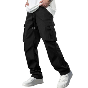 Pantalon cargo décontracté pour homme, style streetwear hip-hop, taille mi-haute, coupe ample, multi-poches, logo personnalisé, fabricant en gros - Product Image 1