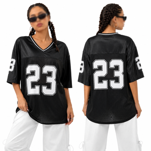 Maillot de football américain court personnalisé, vêtements de sport, col en V, vêtements de sport actifs, fabricant de vêtements à marque privée OEM - Product Image 5