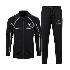 Conjuntos Deportivos Transpirables de Invierno para Hombre, Ropa Deportiva para Gimnasio, Conjunto de Entrenamiento, Tela de Spandex/Poliéster, Proveedor al por Mayor - Product Image 2