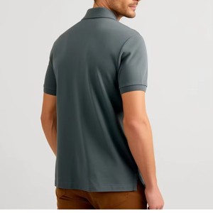Polo de golf décontracté en coton 100% de haute qualité pour hommes, avec logo personnalisé, vente en gros - Product Image 2
