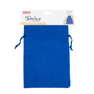 Sacchetto regalo blu Iln 15x20 cm con coulisse per confezionamento gioielli - Product Image 2