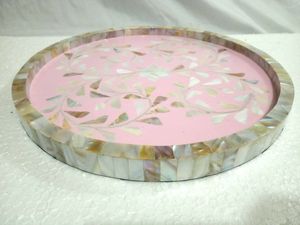 MOTHER of PEARL INLAY ARABIC SERVING TRAY SERVING TRAY SEA SHELL EID SERVING TRAY RESTAURANT SERVING FOOD RAMADAN SERVING TRAY - Product Image 5