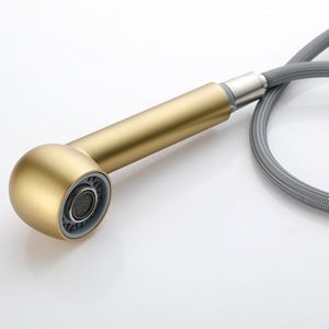 Rubinetto da Cucina Monocomando in Acciaio Inox 304 con Doccetta Estraibile, Finitura Lucida Oro, Logo Personalizzabile Gratuito - Product Image 2