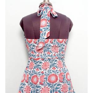 Robe midi à imprimé floral multicolore, robe d'été à manches longues, robe en coton tendance, tenue de soirée occidentale, robe une pièce pour femmes - Product Image 6