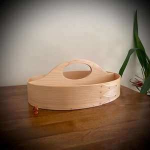 Panier de rangement en bois moderne et écologique, fait main, avec poignées, pour fruits, légumes, jouets, linge, décoration intérieure - Product Image 3