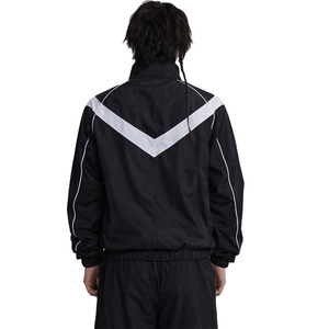High Quality Windbreaker Men's Nylon Track <b>Jacket</b> Oversized Lightweight White Stripe-Side Zip-up <b>Waterproof</b> Nylon men's <b>jackets</b> - Product Image 4