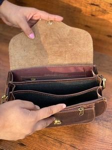 Nouvelle vente chaude Style occidental imprimé Animal fourrure cuir bandoulière sac à bandoulière haute qualité à la mode en cuir véritable sacs à bandoulière - Product Image 6