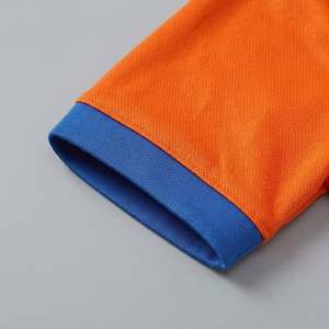 Custom Sublimated Football Uniform <b>Orange</b> Pinstripe Jersey <b>Shorts</b> OEM ODM Polyester Sportswear Factory Soccer uniform - Product Image 4