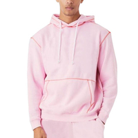 Ensemble de survêtement deux pièces en molleton bouclette 100 % coton, personnalisé OEM, avec sweat à capuche et pantalon évasé, coupe-vent, avec patch, pour l'hiver